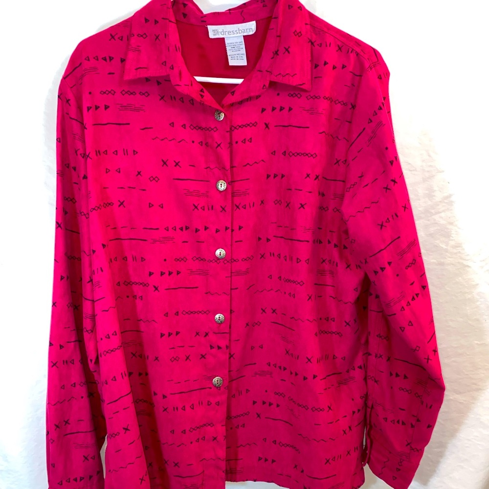 Groovy, Patterned Fushia Long Sleeve